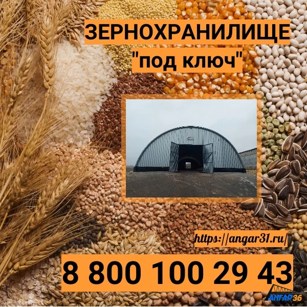 Зерносклад арочного типа в Брянске цена за кв м, ГК "Ангар 36"